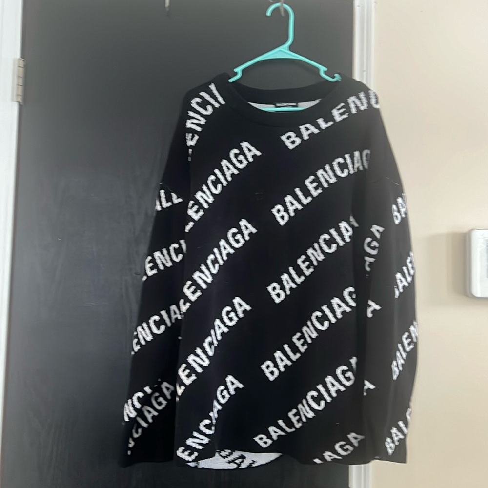 Authentic Balenciaga “all over” sweater.  Unisex XXL. Purchased on Poshm…